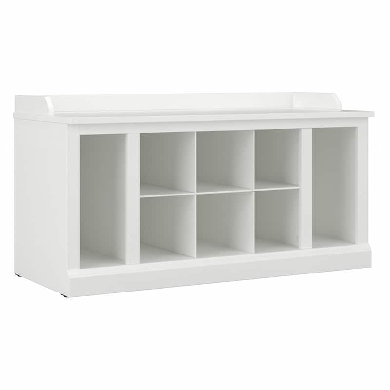 Woodland 40W Shoe Storage Bench with Shelves by Bush Furniture