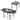 Extensible Courtyard Dining Table for 4-6 People w/ Slatted Table Top
