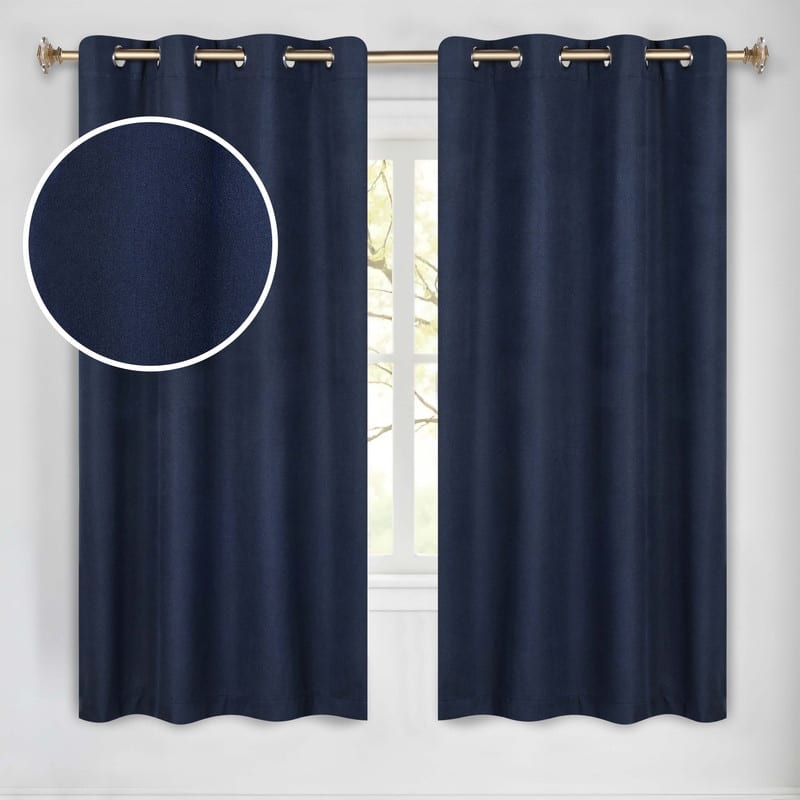 Superior Neal 100% Blackout Grommet Curtains, Set of 2 Panels