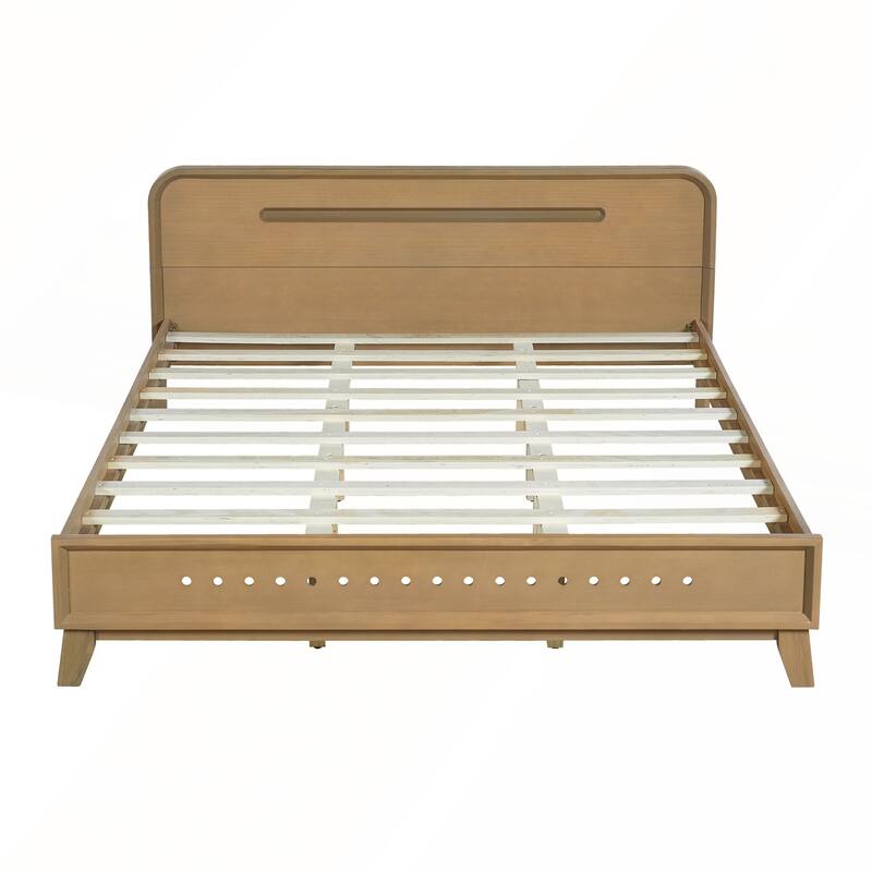 Pine Solid Wood Bed with Timeless Design Easy Assemble