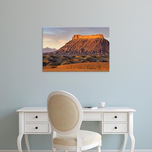 Easy Art Prints Chuck Haney's 'Factory Butte And The Henry Mountains' Premium Canvas Art