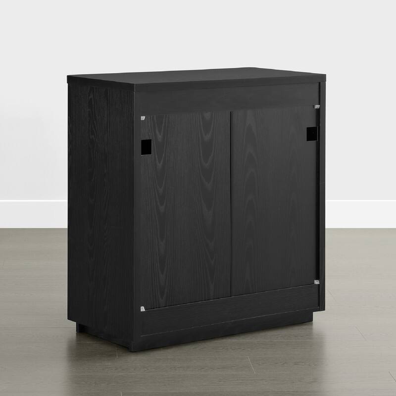 Spruce & Spring Modern Sideboard Buffet Cabinet with Wave Design