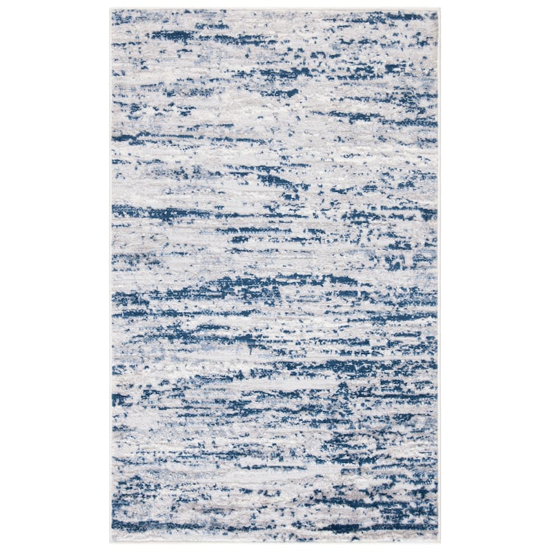 SAFAVIEH Amelia Modern Abstract Rug - 2'2" x 4' - Grey/Navy - Rectangle