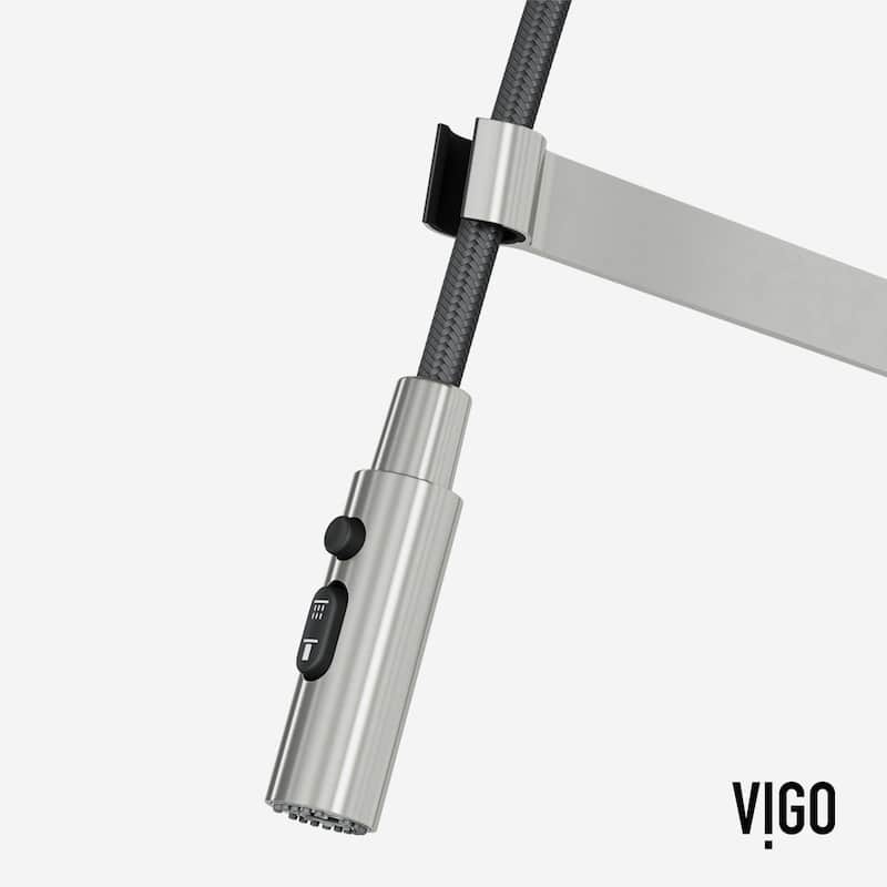 VIGO Edison Pro 20" H Single Handle Pull-Down Sprayer Kitchen Faucet