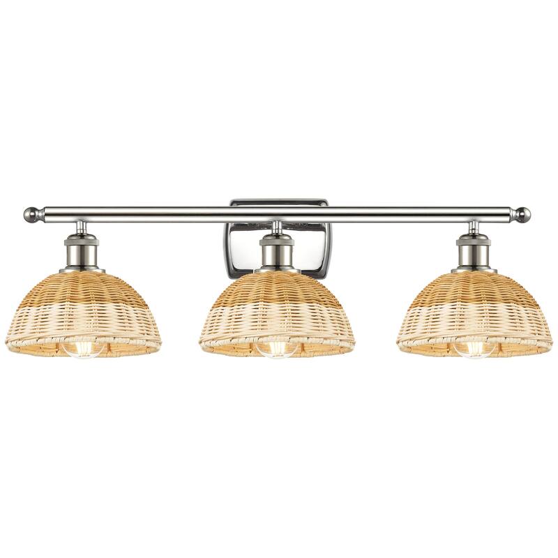 Innovations Lighting 516-3W-8-28 Bristol Natural II Vanity Bristol - Polished Nickel / Natural