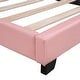 preview thumbnail 18 of 43, Modern Upholstered Leather Platform Bed, with Rabbit Ornament and Leather Headboard