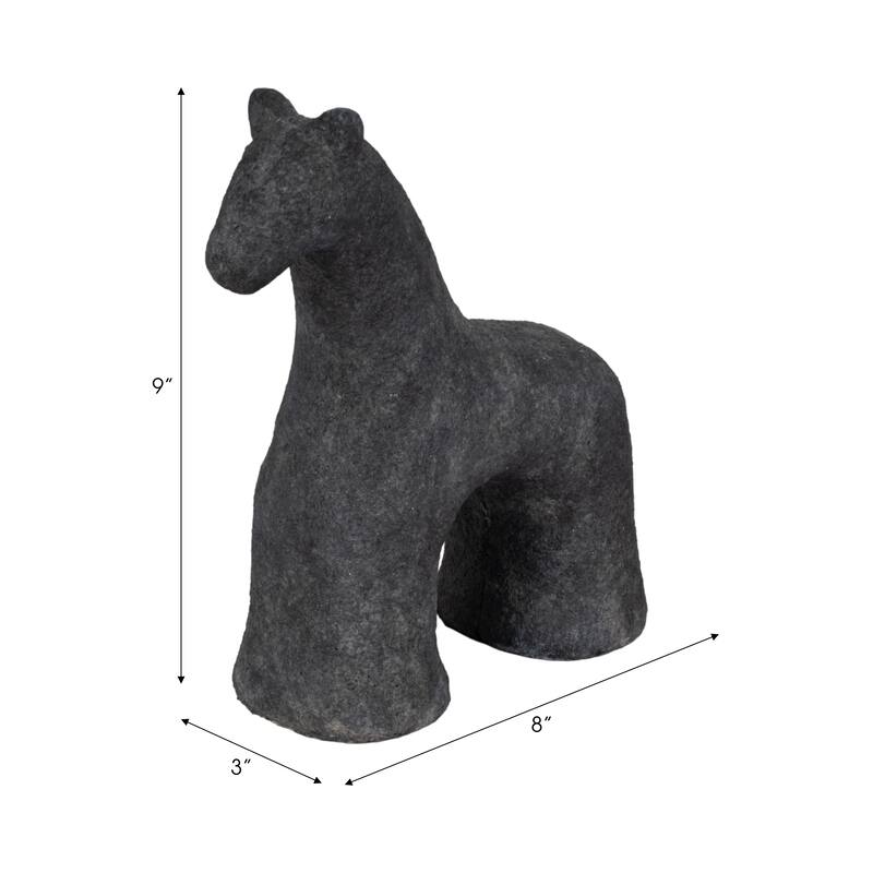 Sagebrook Home Neutral Textured Horse Decorative Object