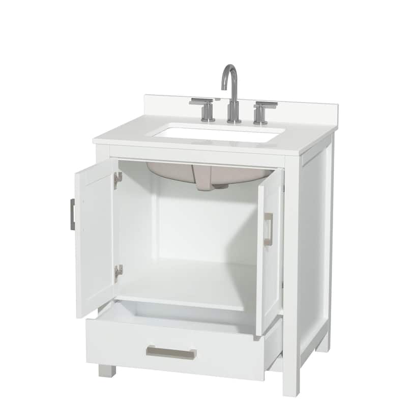 Wyndham Collection WCS141430S-QTZ-US3MXX Sheffield 30" Free Standing