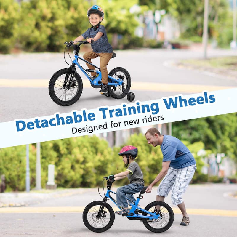 Costway 16 Inch Children Bicycle with Training Wheels & Double Disc - See Details