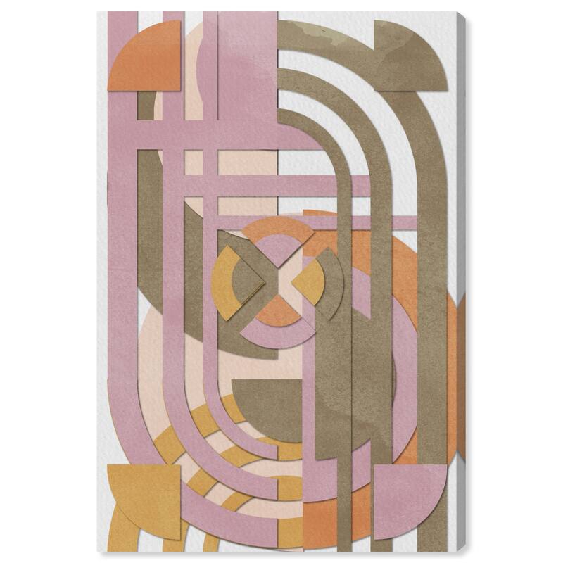 Wynwood Studio Canvas Abstract Topsy Coaster Green and Army Green Modern & Contemporary Wall Art Canvas Print