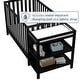 preview thumbnail 5 of 33, Storkcraft Pacific 4-in-1 Convertible Crib and Changer - 2 Open Shelves, Water-Resistant Vinyl Changing Pad with Safety Strap