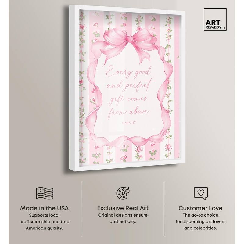 Good and Perfect Gift Bow Shadowbox by Art Remedy