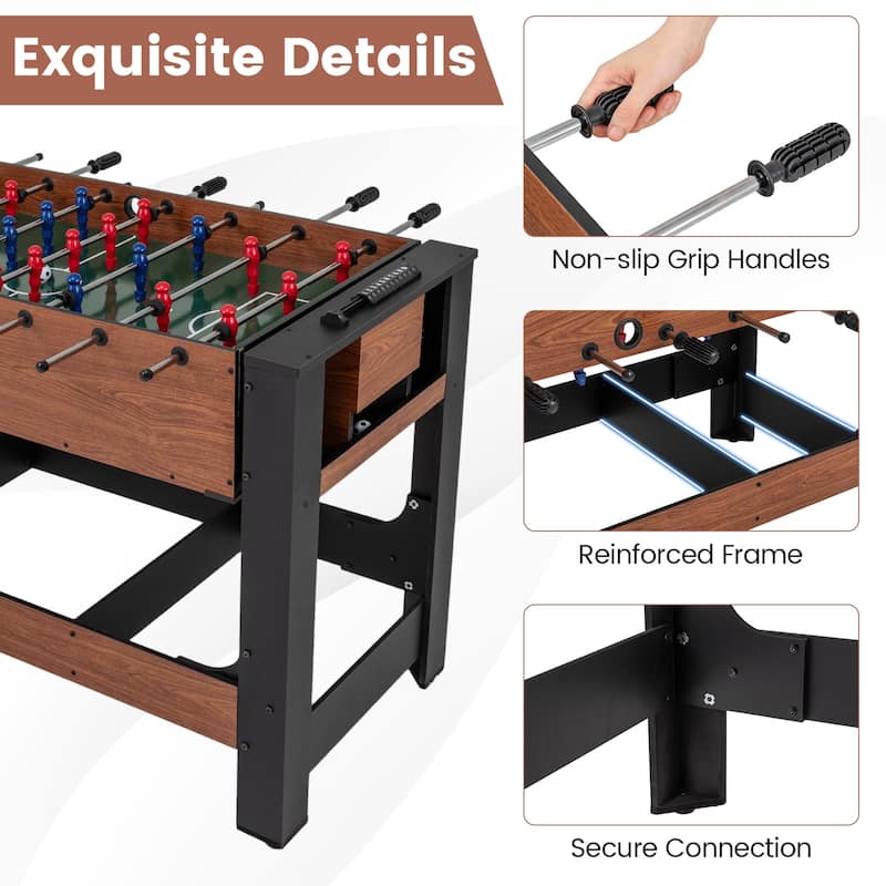 Gymax 2-in-1 Swivel Game Table w/Legs Cues Triangle Brush Chalks for