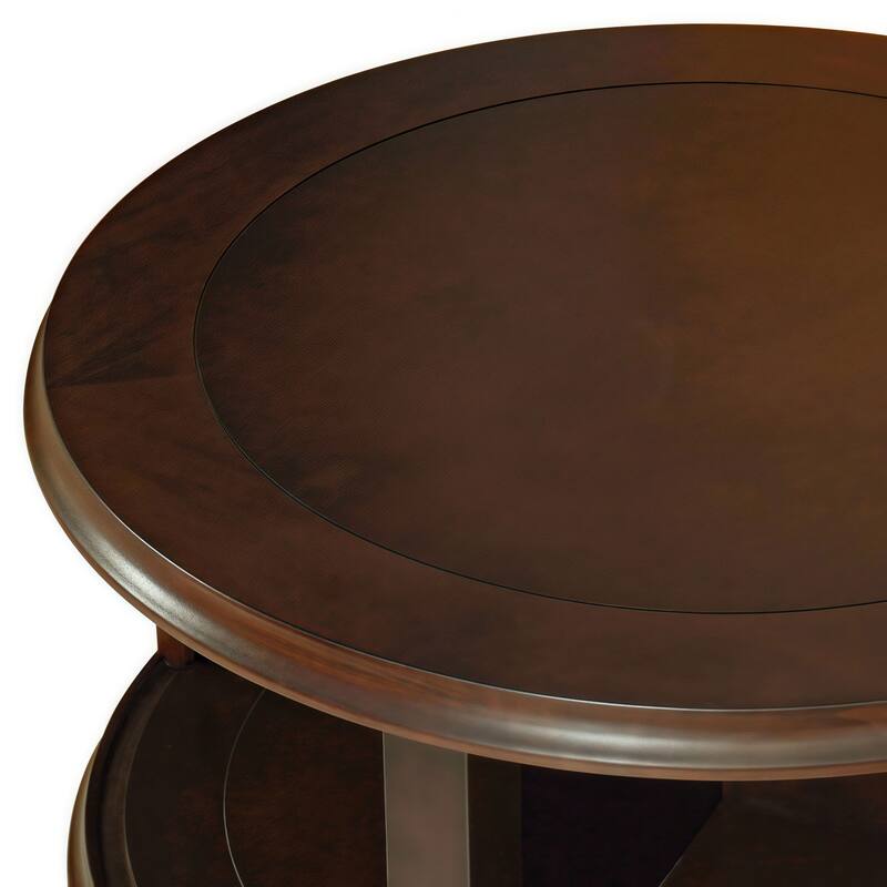 Modern Nesting Coffee Table Set with Glass and Solid Wood Frame