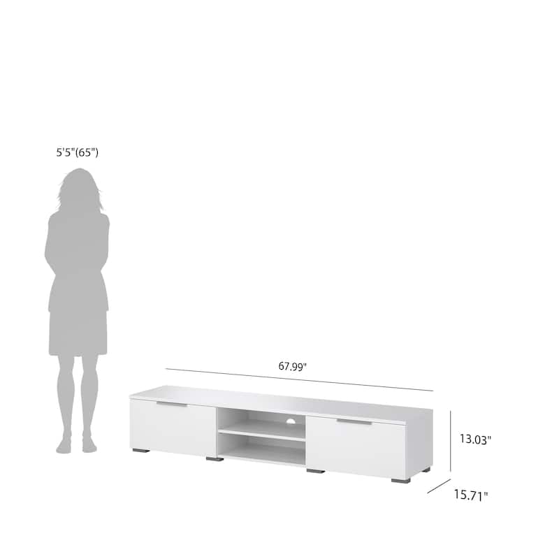Porch & Den Match 2-Drawer and 2-Shelf TV Stand