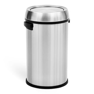 17 Gallon/65 Liter Stainless Steel Trash Can, Round Trash Can