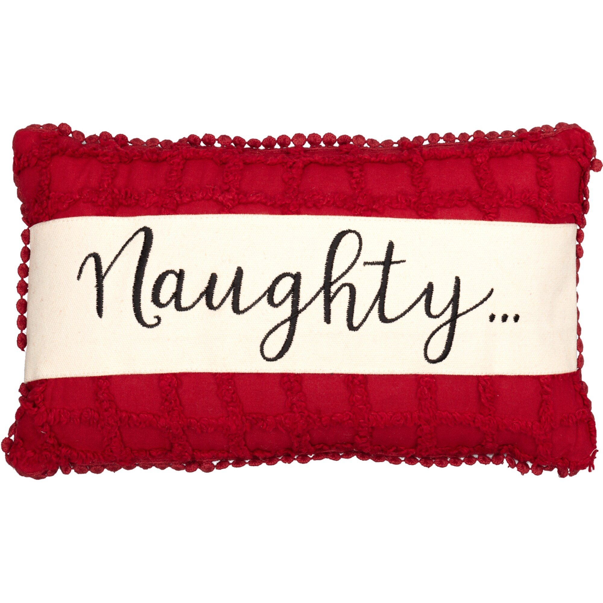 Naughty or Nice Christmas Pillow With Insert / Lumbar Pillow Single or  Double Sided Reversible Holiday Pillow 