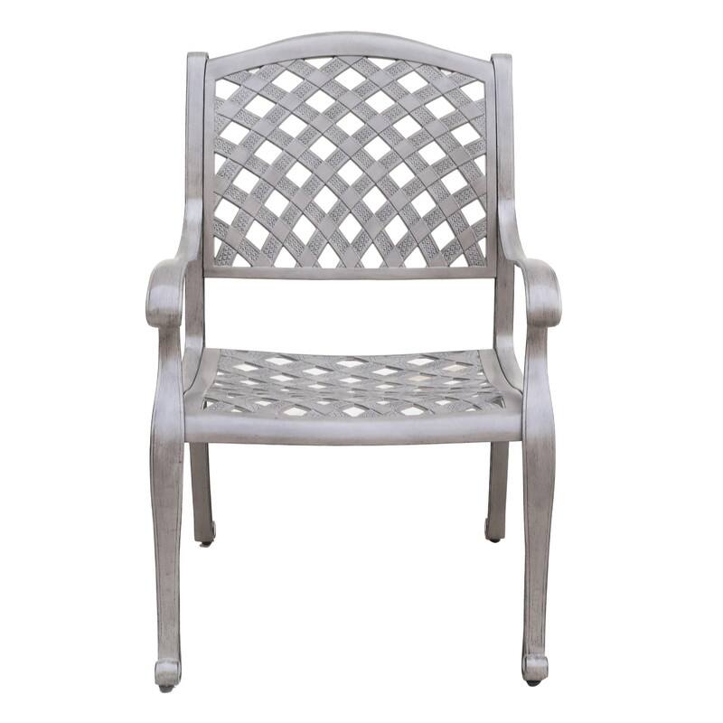 Ventura Cast Aluminum Dining Arm Chair with Cushion