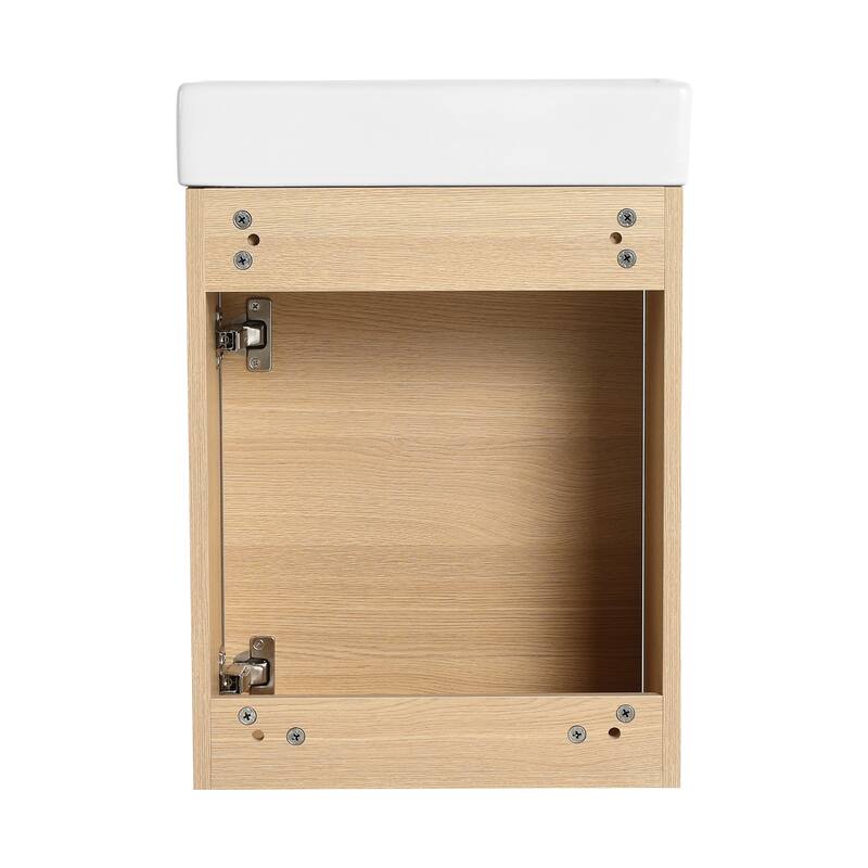BNK 16/18 Inch Single Sink Bathroom Vanity with Soft Close Door