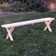 preview thumbnail 1 of 10, Pressure Treated Pine 6' Crossleg Bench