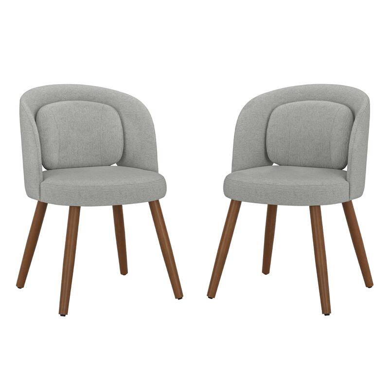 Upholstered Dining Chairs with Back Set of 2/4/6，Linen Dining Room Chairs with Lumbar Pillow for Dining Room, Beige