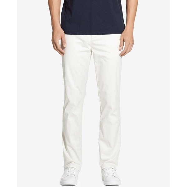mens white tapered trousers