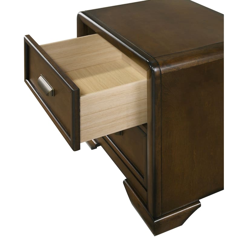 Contemporary Style 1pc 2-Drawer Nightstand Wooden Home Bedroom Furniture