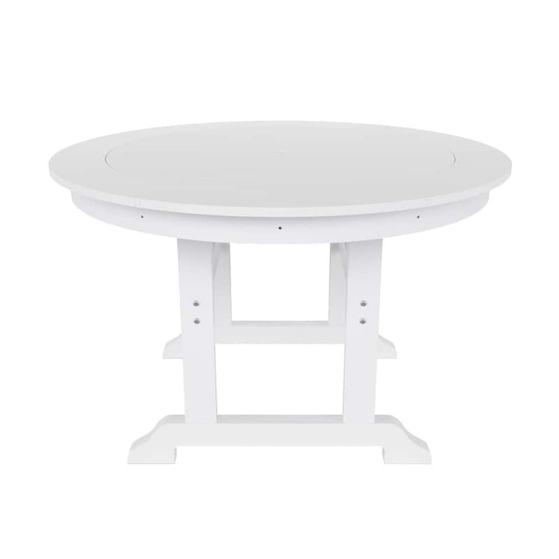 Shoreside 5-Piece Square Poly Eco-Friendly All Weather Outdoor Dining Set with Armchairs