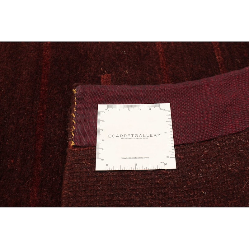 ECARPETGALLERY Hand-knotted Opulence Burgundy Wool Rug - 3'2 x 11'5
