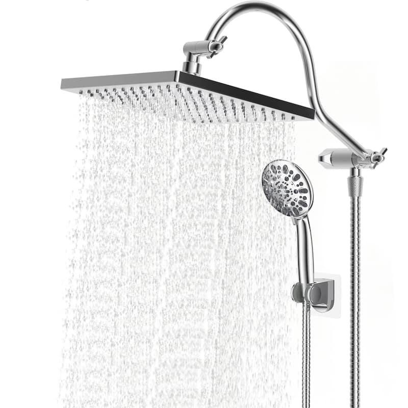 10 Inch Thickness Metal Rainfall Shower Head/Handheld Shower Combo