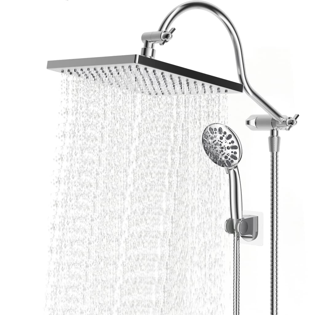 8 Inch Thickness Metal Rainfall Shower Head/Handheld Shower Combo