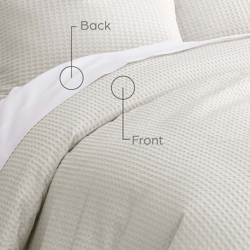 GAIAM® Relax Organic Cotton Waffle 3pc Comforter Set