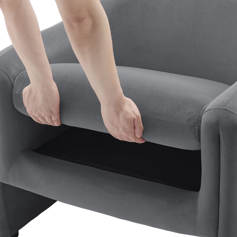 2 Set Modern Upholstered Barrel Accent Chair