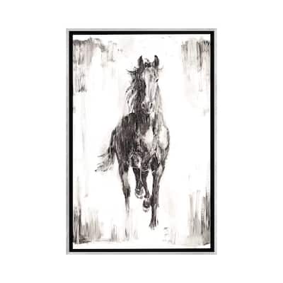 iCanvas "Rustic Black Stallion I" by Ethan Harper Framed