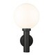 preview thumbnail 4 of 6, Laurent 1 Light Outdoor Wall Sconce - Black
