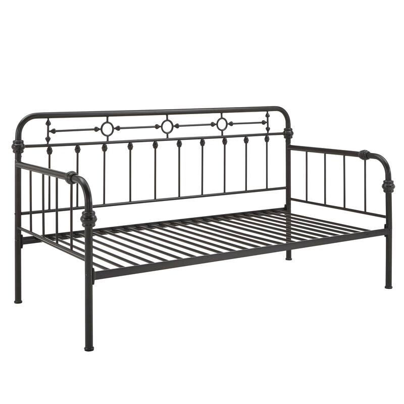 Darren Antique Dark Bronze Metal Daybed with Trundle by iNSPIRE Q Classic - No Trundle