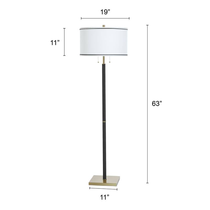 Dann Foley Lifestyle Floor Lamp - Black Shagreen