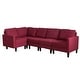 preview thumbnail 18 of 52, Zahra Modern Fabric 5-piece Sofa Sectional by Christopher Knight Home