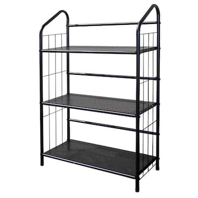 37" Tall 3-Tier Metal Standing Book Shelf