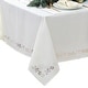 preview thumbnail 2 of 8, Poinsettia Noel Laser Cut Tablecloth 52" Square - Ivory