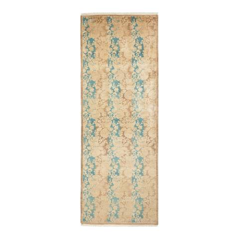 Overton Mogul, One-of-a-Kind Hand-Knotted Runner - Brown, 2' 8" x 7' 4" - 2' 8" x 7' 4"