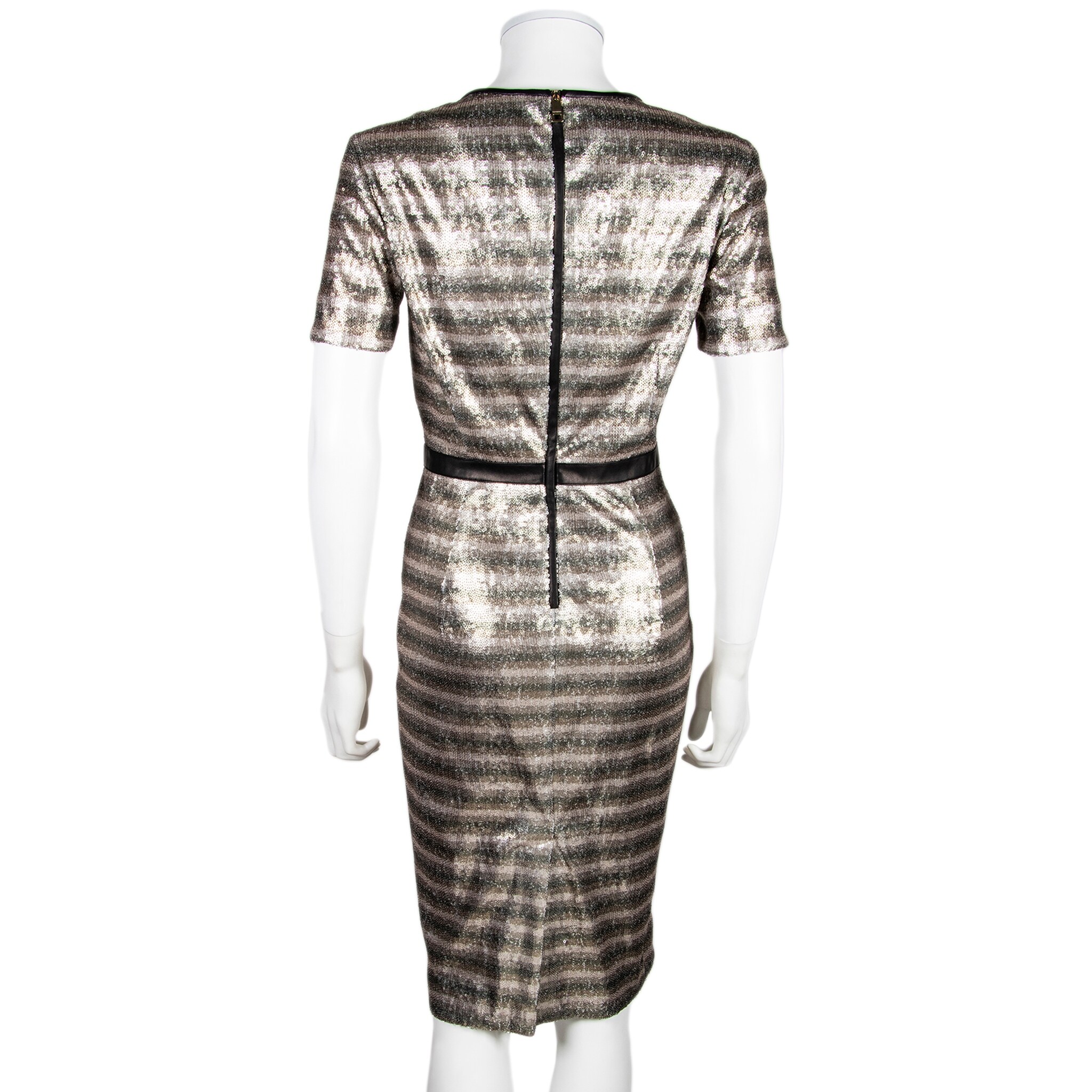 knee length dresses for ladies BURBERRY LONDON Gold Evening Dress