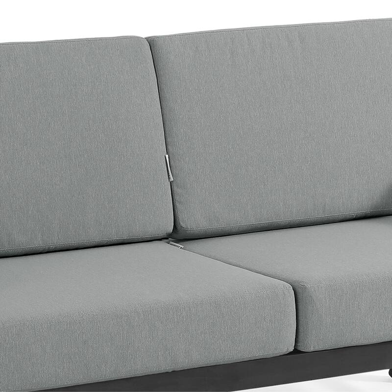 Teak Outdoor Patio Club Chairs Loveseat with Cushions