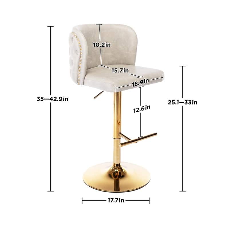 Upholstered Swivel Counter Bar Stools Set of 4