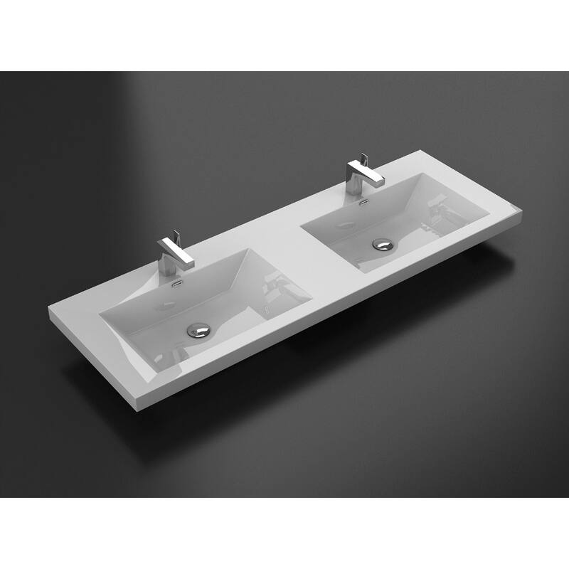 Alma 72 inch integrated sink / Double sink