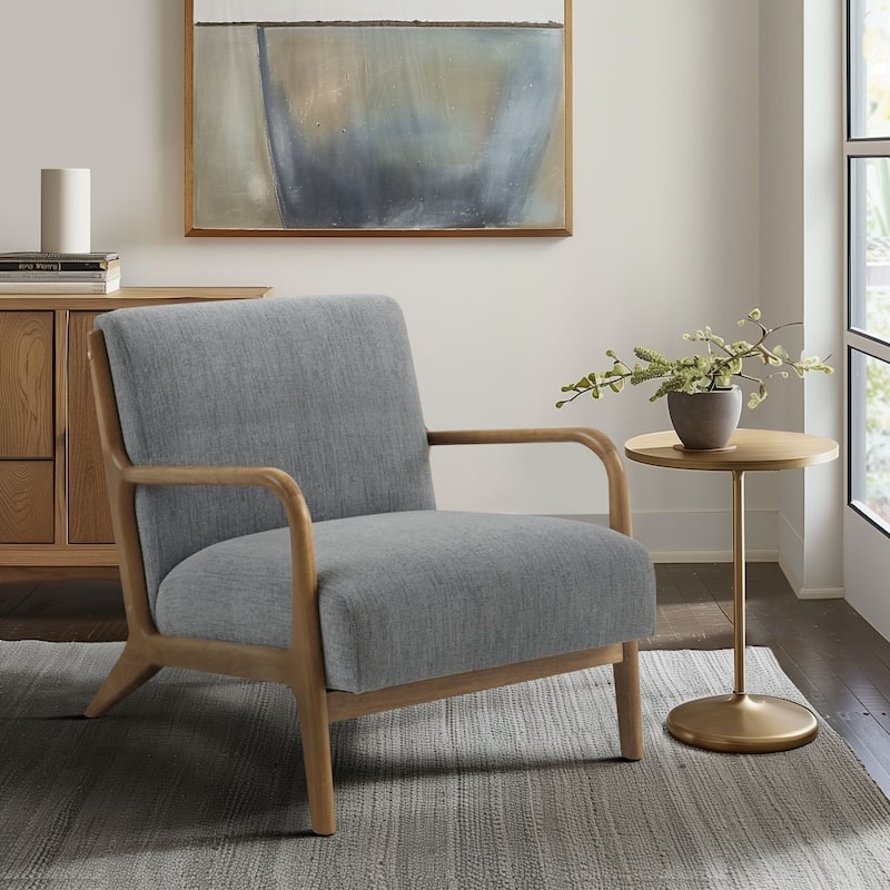 INK IVY Novak Mid Century Modern Accent Armchair - Single - Grey