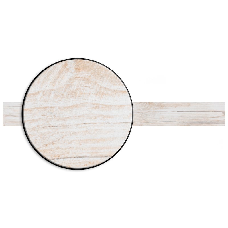 Merola Tile Melvin White 2-7/8" x 26-1/2" Porcelain Floor and Wall Tile