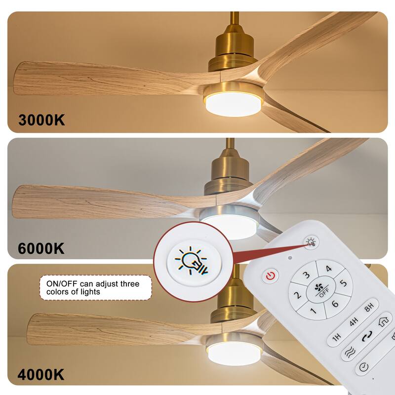 52'' LED Four Seasons Ceiling Fan Lights and Remote Control