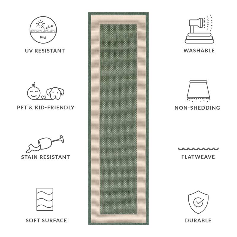 SAFAVIEH Courtyard Gwenneth Indoor/Outdoor Waterproof Patio Backyard Rug