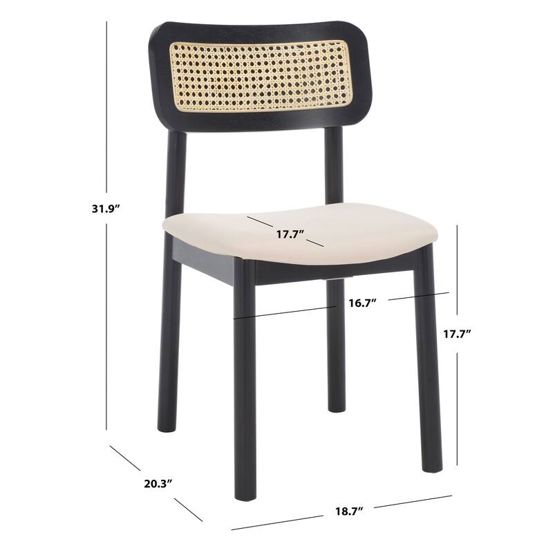 SAFAVIEH Eppie Farmhouse Dining Chair (Set of 2) - 19 In. W x 20 In. D x 32 In. H - 19Wx20Dx32H